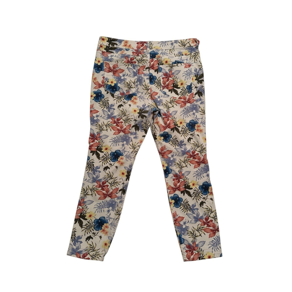 Tommy Bahama Ankle Floral Denim Jeans Womens 14 Multicolor Beach Tropical Pants - Picture 13 of 16